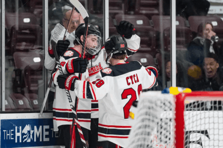 Minot State hockey opens season with 3-1 win